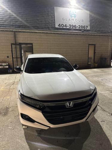 Repaired White Honda Accord